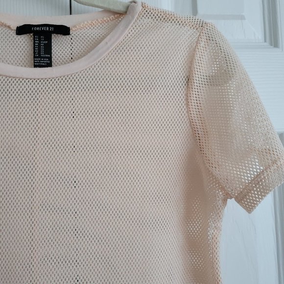 Forvever21 pink mesh t-shirt - Picture 4 of 5